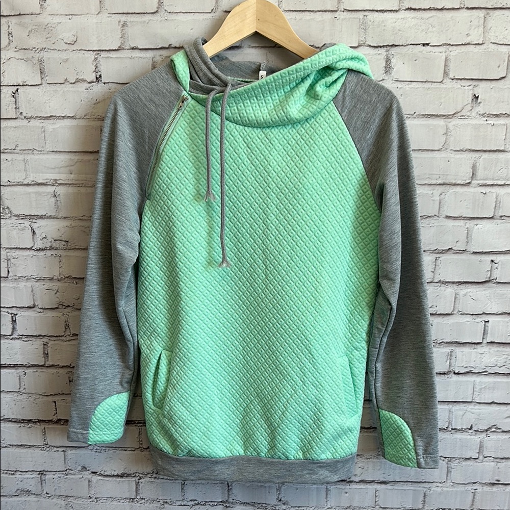 Mint Green/Gray Hoodie | Sz S